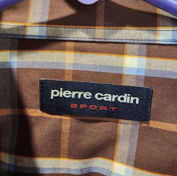 Pierre Cardin plaid casual button Down shirt size L - Picture 4 of 11